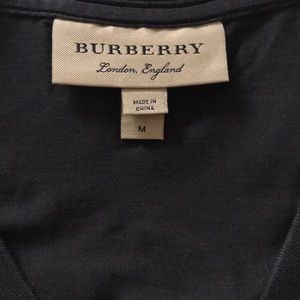 Burberry black V cut shirt! EUC